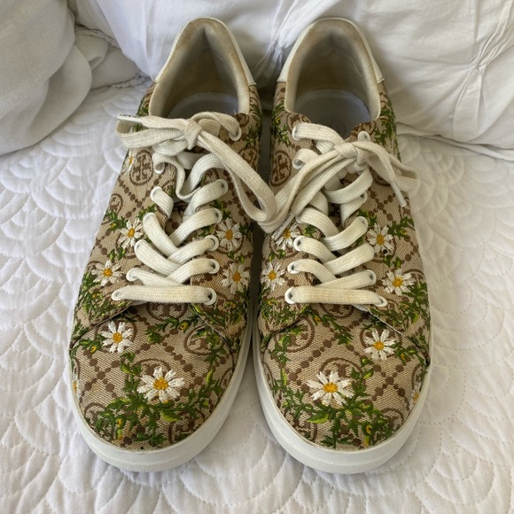 Tory burch T Monogram embroidered Howell Court Sneakers